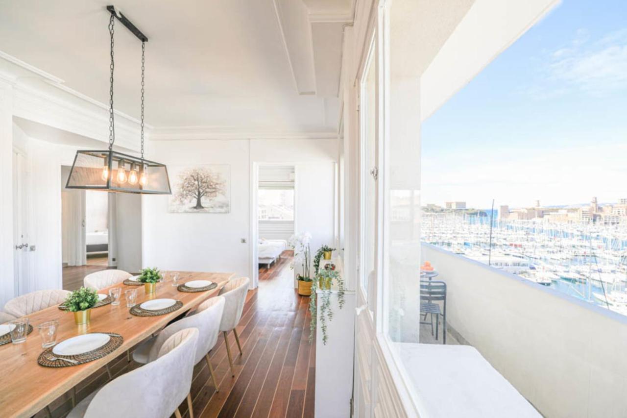 Vieux-Port - Vue Exceptionnelle - 3 Ch Et Clim Apartment Marseille Luaran gambar