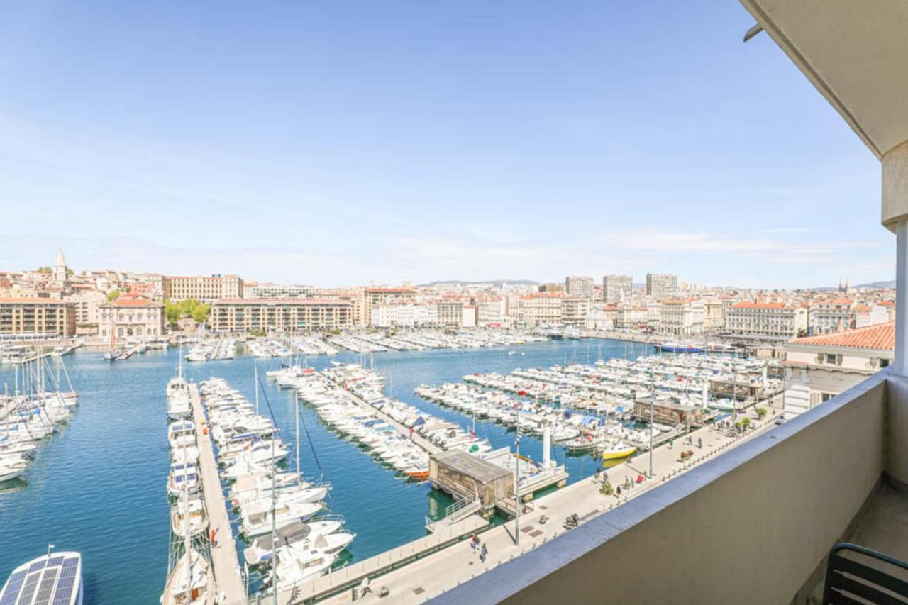 Vieux-Port - Vue Exceptionnelle - 3 Ch Et Clim Apartment Marseille Luaran gambar