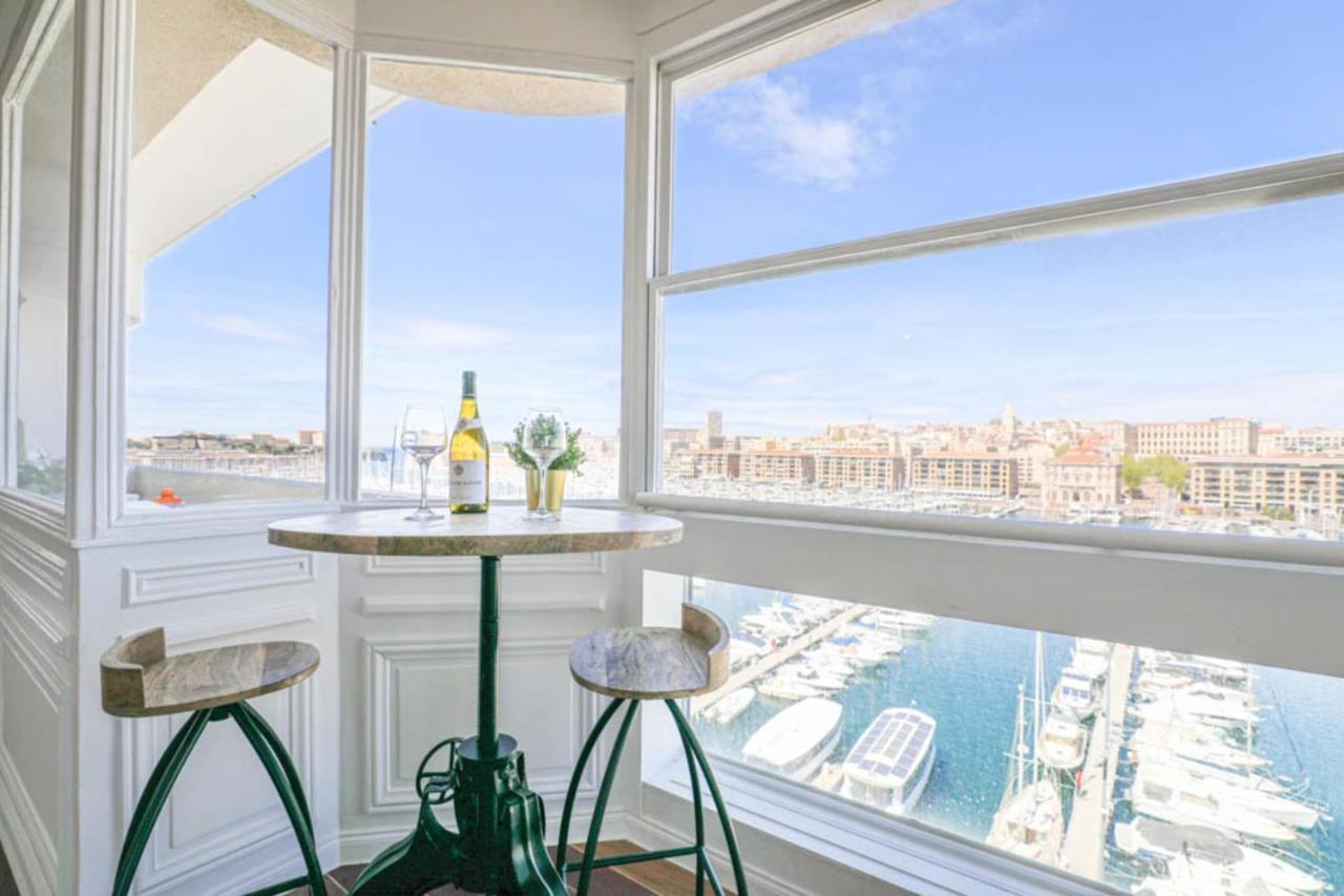 Vieux-Port - Vue Exceptionnelle - 3 Ch Et Clim Apartment Marseille Luaran gambar
