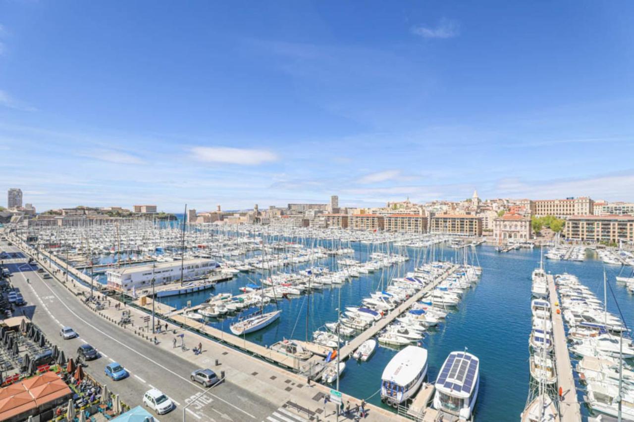 Vieux-Port - Vue Exceptionnelle - 3 Ch Et Clim Apartment Marseille Luaran gambar